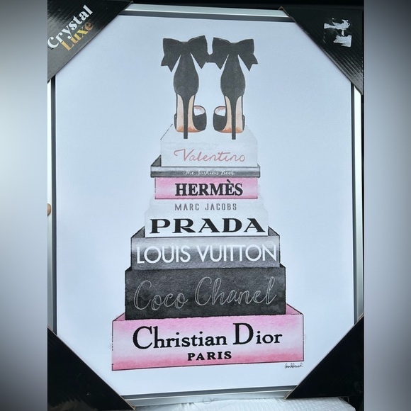 Fashion Stupell Industries Elegant Black Bow Heals On Glam Designer Bookstack - Picture 5 of 6